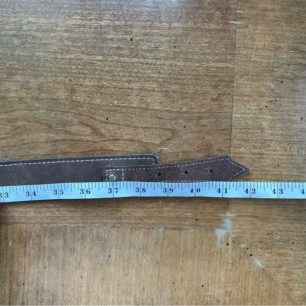GAP Brown Suede Leather Ring Buckle Belt size Large - Picture 5 of 8